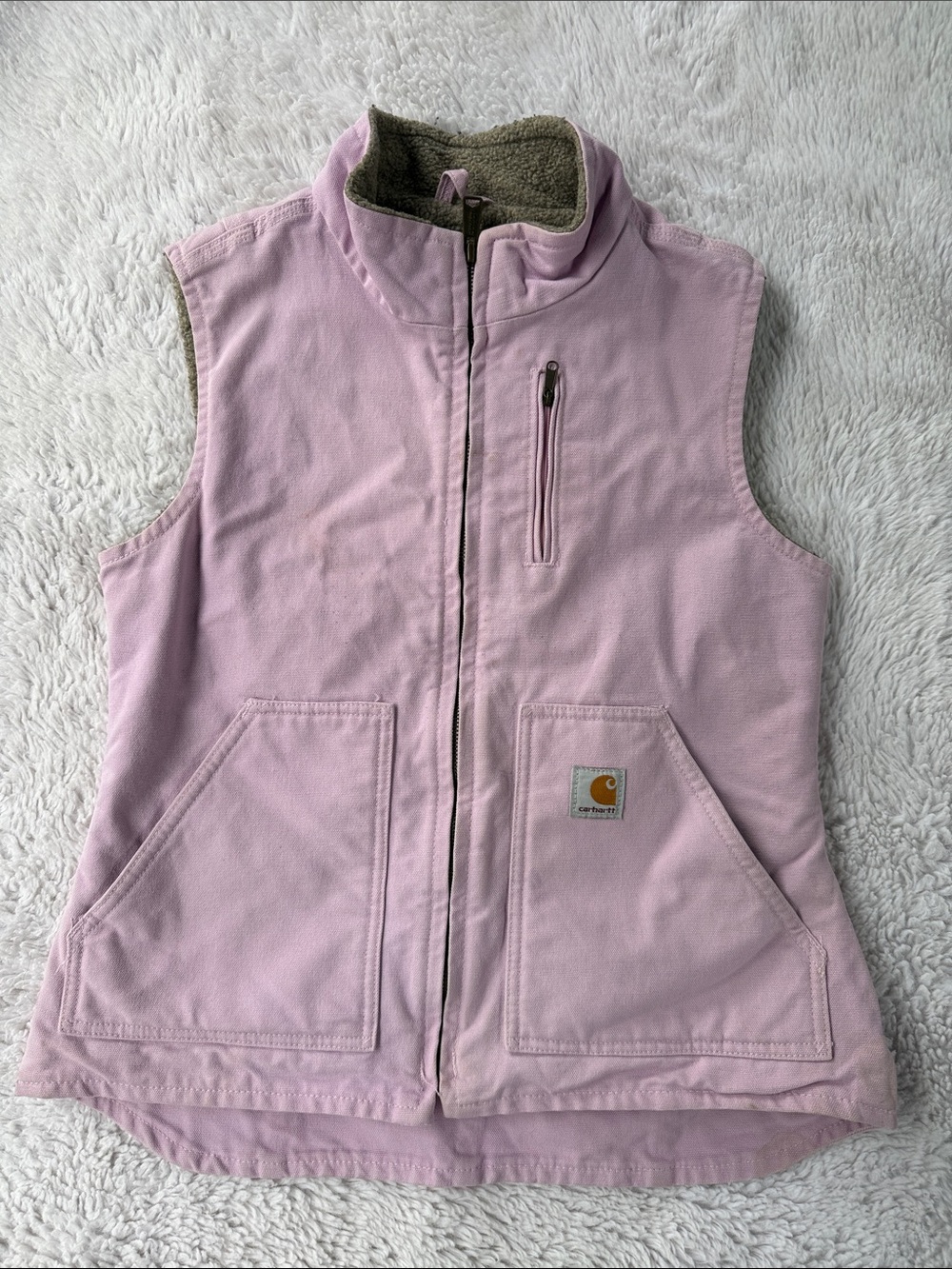 Carhartt Pink Sherpa-Lined Women's Vest